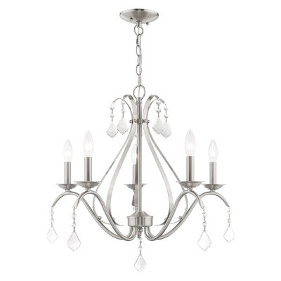 Livex Lighting Caterina 5 - Light Chandelier in  Brushed Nickel
