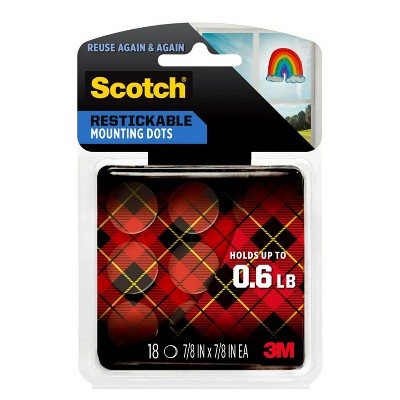 Scotch 1'x1' Clear Ds Mounting Squares : Target