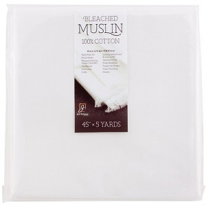Jack Richeson Bleached Muslin, 45 Inches x 5 Yards - 1 of 4