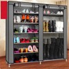 Coucheta 9-Slot Shoe Organizer - Double Row Non-Woven Storage Cabinet, Space-Saving Gray Shoe Rack - 3 of 4