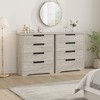4 Drawer Dresser for Bedroom, Gray Chest of Drawers with Embedded Handles Design, Wooden Dresser Organizer for Living Room, Hallway and Entryway - 4 of 4