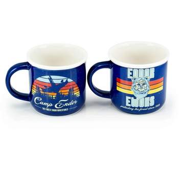 Seven20 Star Wars Camp Endor Retro Mugs | Ewok Forest Camp of Endor Cups | Set of 2 Mugs