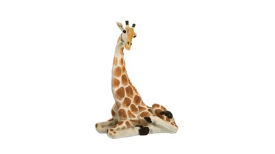 Zari Hand-Painted Resin Resting Giraffe Statue