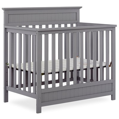 Steel Grey Pinewood 4-in-1 Convertible Mini Crib