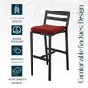 LeisureMod Chelsea Collection Modern Aluminum Outdoor Bar Chair Set of 4 - 3 of 4