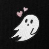 Dalix Heartly Ghost Embroidered Fleece Relaxed Boxy Fit Long Sleeve Crewneck Sweatshirt Womens - 2 of 4