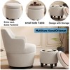 CAVINAS Linen Swivel Accent Chair with Ottoman,Modern Upholstered Swivel Living Room Chairs,Reading Chairs for Living Room - 4 of 4