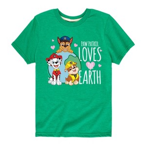 Boys' - Paw Patrol - Loves Earth Short Sleeve Graphic T-Shirt - 1 of 4