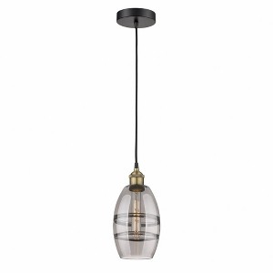 Vaz - 1 Light Cord Hung Mini Pendant In Industrial Style-8.13 Inches Tall and 5.88 Inches Wide - 1 of 1
