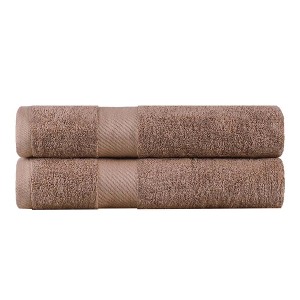 Luxury Cotton Solid Medium Weight Bath Towel Set by Blue Nile Mills - 1 of 4