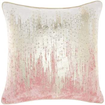 18"x18" Sofia Ombre Met Sequins Square Throw Pillow - Mina Victory