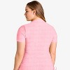 Calypsa Women's Plus Size Half-Zip Short Sleeve Rashguard UPF 50+ Adele Swim Top - 2 of 4