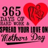 Women's Design By Humans Mother's Day 365 Days of Hard Work and Love By kuntee Racerback Tank Top - 2 of 2