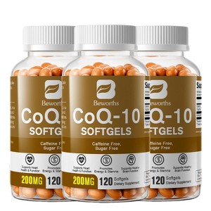 B Beworth CoQ10 200mg, Support Energy, Heart Healthy & Antioxidant, 120 Veggie Capsules - 1 of 4