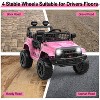 12V Kids Ride On Truck, Battery Powered Electric Car w/Remote, 3 Speeds, Spring Suspension, Headlights & Music for 3-8 - 3 of 4