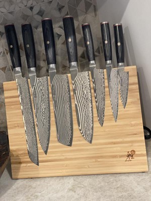 GIFT-FEED: Magnetic Bamboo Knife Holder: 4 piece Nested Knife Set