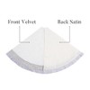 Silver and White Christmas Tree Skirt, 48-Inch Elegant Velvet & Brocade Holiday Tree Base Cover with Pleated Trim| OrnamentallyYou - 3 of 4