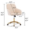NicBex Velvet Height Adjustable Office Chair Swivel Recliner Chair,Ergonomics 3-in-1 Office Chair&Accent Chair&Vanity Chair for Home&Office - 3 of 4
