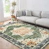 Vintage Area Rug for Living Room Bedroom Machine Washable Distressed Rug Non-Slip Low Pile Stain-Resistant Dining Accent Carpet - 3 of 4
