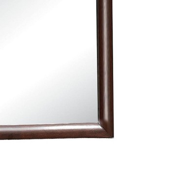 Espresso Rectangular Wooden Framed Dresser Mirror