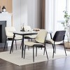 Set of 2 Mid-Century Modern Faux Leather Upholstered Dining Chairs with Curved Backrest, Armless Chairs for Dining Room or Kitchen-Panipeachy - 3 of 4