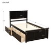 ALEXOUN Twin Bed,Wood Platform Bed Frame with Headboard and Footboard Captain Bed for Boys,Girls,Kids, Teens - 3 of 4