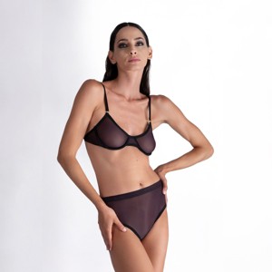 LECHERY Women's Lustrous Sheer Plunge Underwire Bra - 1 of 2