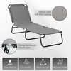 Gulches 2 Piece Folding Chaise Lounge Pool Chairs, Outdoor Sun Tanning Chairs,5-Level Reclining Back, Steel Frame for Beach, Yard, Patio, Dark Gray - 4 of 4