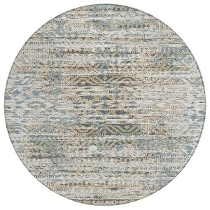 Ivory And Beige Moroccan Washable Indoor Outdoor Area Rug - 1 of 4