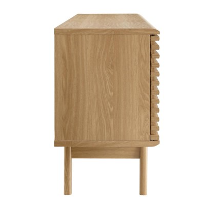 Render 71" Oak Mid-Century Modern Media Console TV Stand