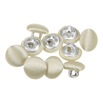 Unique Bargains Blouses Sweater Round Aluminum Cotton Fabric Cloth Covered Buttons 10 Pcs