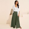 Lands' End Women's Linen High Rise Palazzo Pants - 4 of 4