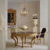 ALOADECOR 4-Lights Antique Gold Candlestick Chandelier 13in. Pendant Light with Crystal Teardrop Beads - 2 of 4