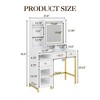 38 Inch Vanity Desk, Vanity Desk with Mirror and LED Lights, Modern Makeup Dressing Table, 2 Drawers, Tertiary Board, for Bedroom, White - 2 of 4