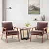 Mid-Century Modern Armchair, Accent Lounge Chair with Solid Wood Frame and Extra-Thick Backrest for Living Room – Cuddlewood - 2 of 4