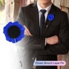 Unique Bargains Wedding Camellia Flower Groom Boutonnieres Lapel Pins for Men 1 Pc - 4 of 4