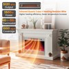 SEVOBAL Indoor Fireplaces 25" Electric Fireplace Heater, Infrared Heating, Sleep Mode Low Noise, Silver, 24.5"*5"*17" - 2 of 4