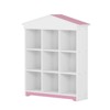 FONTOI Nightstand with Nine Storage Compartments, Three-layer Storage Shelf, Storage Rack for Bedroom, Pink&White, 12"*47.4"*38.6" - 4 of 4