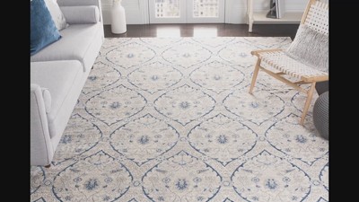 Elegant Gray Synthetic 4' x 6' Hand-Knotted Area Rug