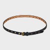Women's 2pk Grommet & Silver Buckle Belt - Universal Thread™ Black/Brown - 2 of 3