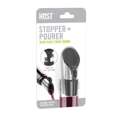 Stainless Steel Wine Bottle Pourer and Stopper