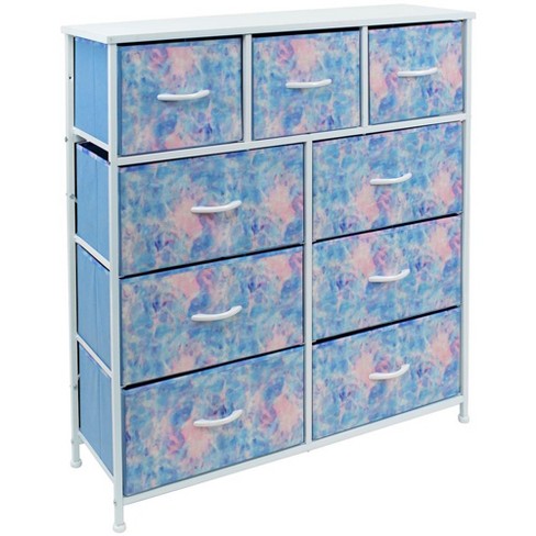 Sorbus 6 Drawer Storage Cube Dresser ,Tie Dye Purple