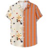 Men's Hawaiian Shirt 2 Pieces Sets Floral Printed Short Sleeve Shirts and Shorts Summer Beach Outfits with Pockets - image 4 of 4