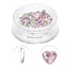 Unique Bargains Women's Elegant Rhinestone Nail Supplies Pink 1 Set - 3 of 4