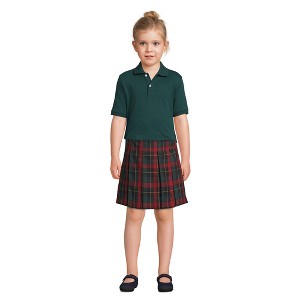 Lands' End School Uniform Kids Husky Short Sleeve Interlock Polo Shirt - 1 of 4