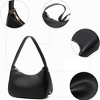 Attop Shoulder Bags for Women, Cute Hobo Tote Handbag Mini Clutch Purse with Zipper Closure Black - 4 of 4