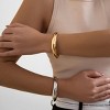 Gold/Silver Plated Irregular Wide Wire Chunky Cuff Bracelets Hinged Cuff Open Bracelet - 4 of 4
