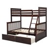 Grungis Twin Over Full Loft Bed with Storage Drawers,Bunk Bed with Ladder and Guardrails Can Divided Into 2 Beds,Loft and Bunk Bed for Bedroom - 2 of 4