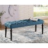 Okak Elegant Tufted Button Ottoman Bench with Wooden Turned Legs,Upholstered Shoe Bench Dining Bench for Living Room,Entryway - 3 of 4