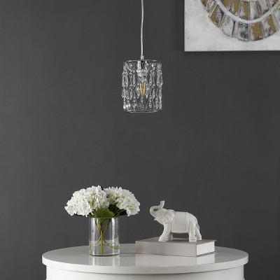 Vega Chrome Crystal Beaded Adjustable Pendant - Contemporary Elegance